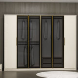 Dulap pentru haine Luxe - 7937 - Auriu / Fumuriu