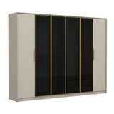 Dulap pentru haine Luxe - 7937 - Auriu / Fumuriu