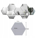Oglinda decorativa Hexagon Set 8 bucati