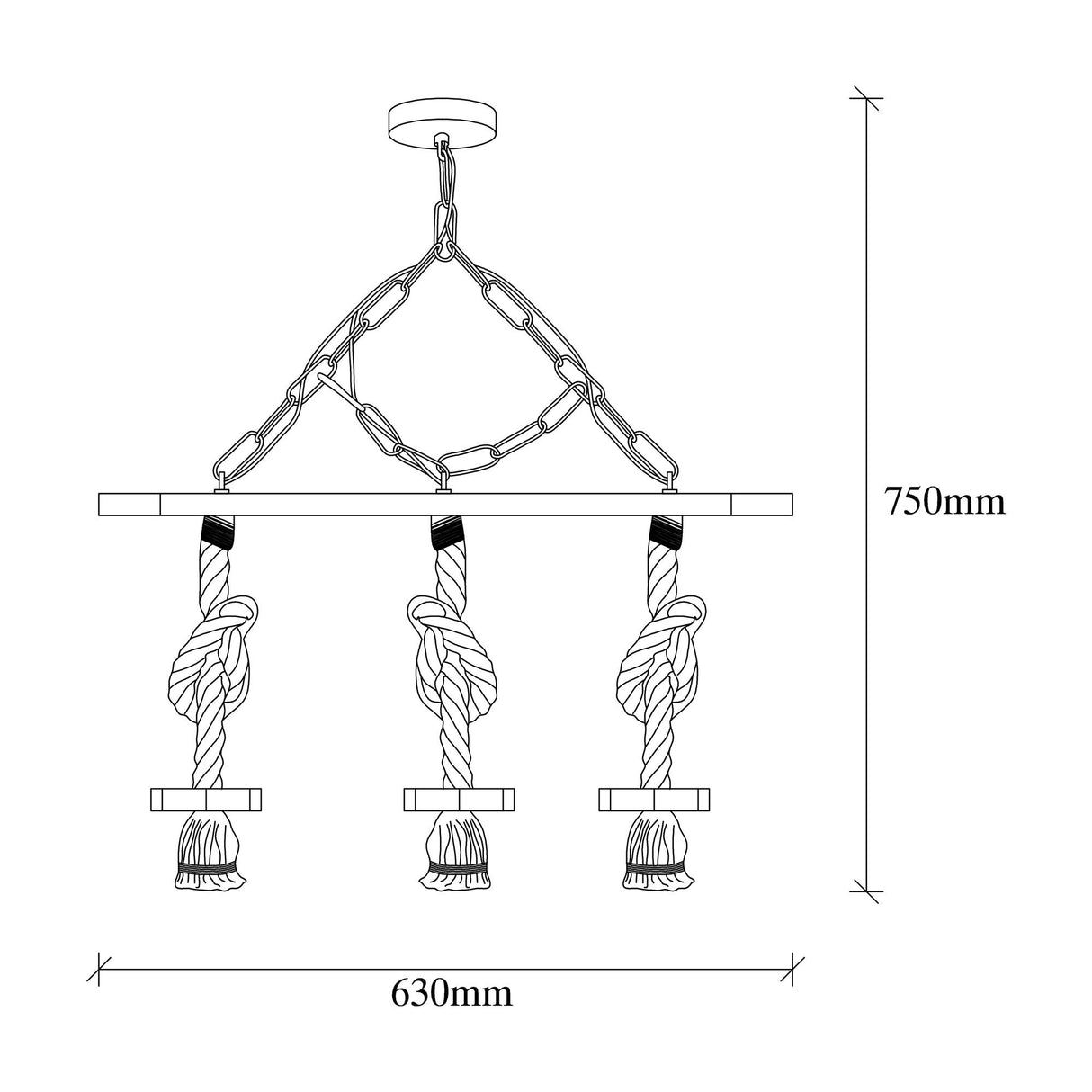 Candelabru Erebos - 111-AV - Negru