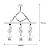 Candelabru Erebos - 111-AV - Negru