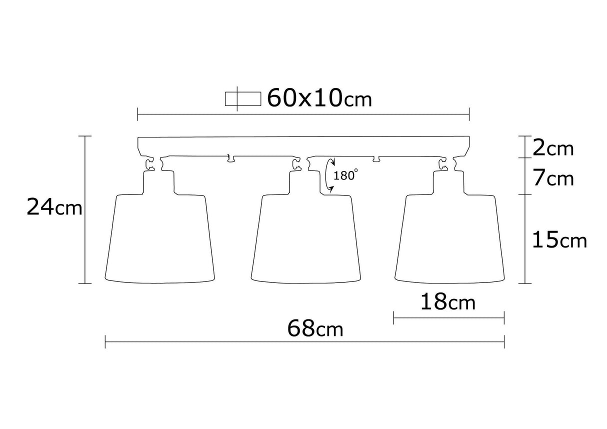 Candelabru Kemer - N-267 - Negru