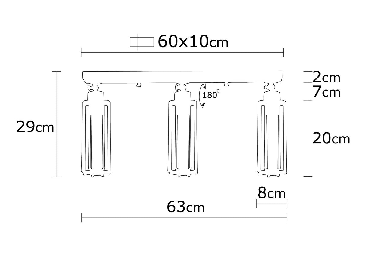 Candelabru Likya - N-1016 - Negru