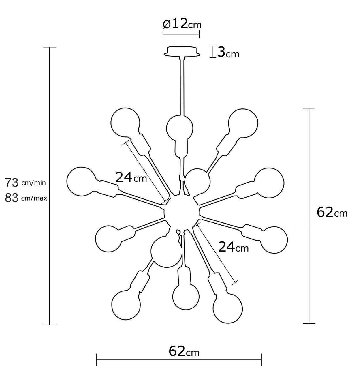 Candelabru Harput - N-1314 - Negru