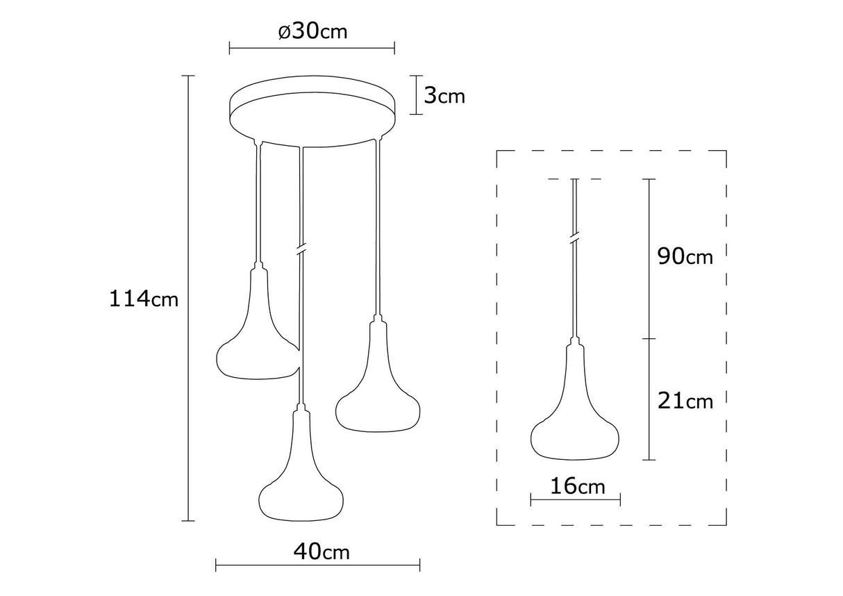Candelabru Berceste - N-1374 - Negru