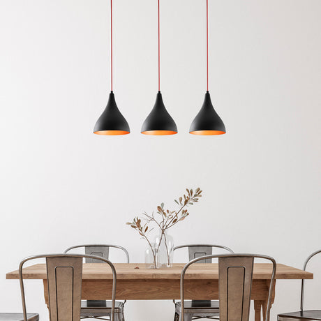 Candelabru Berceste - N-1388 - Negru / Rosu