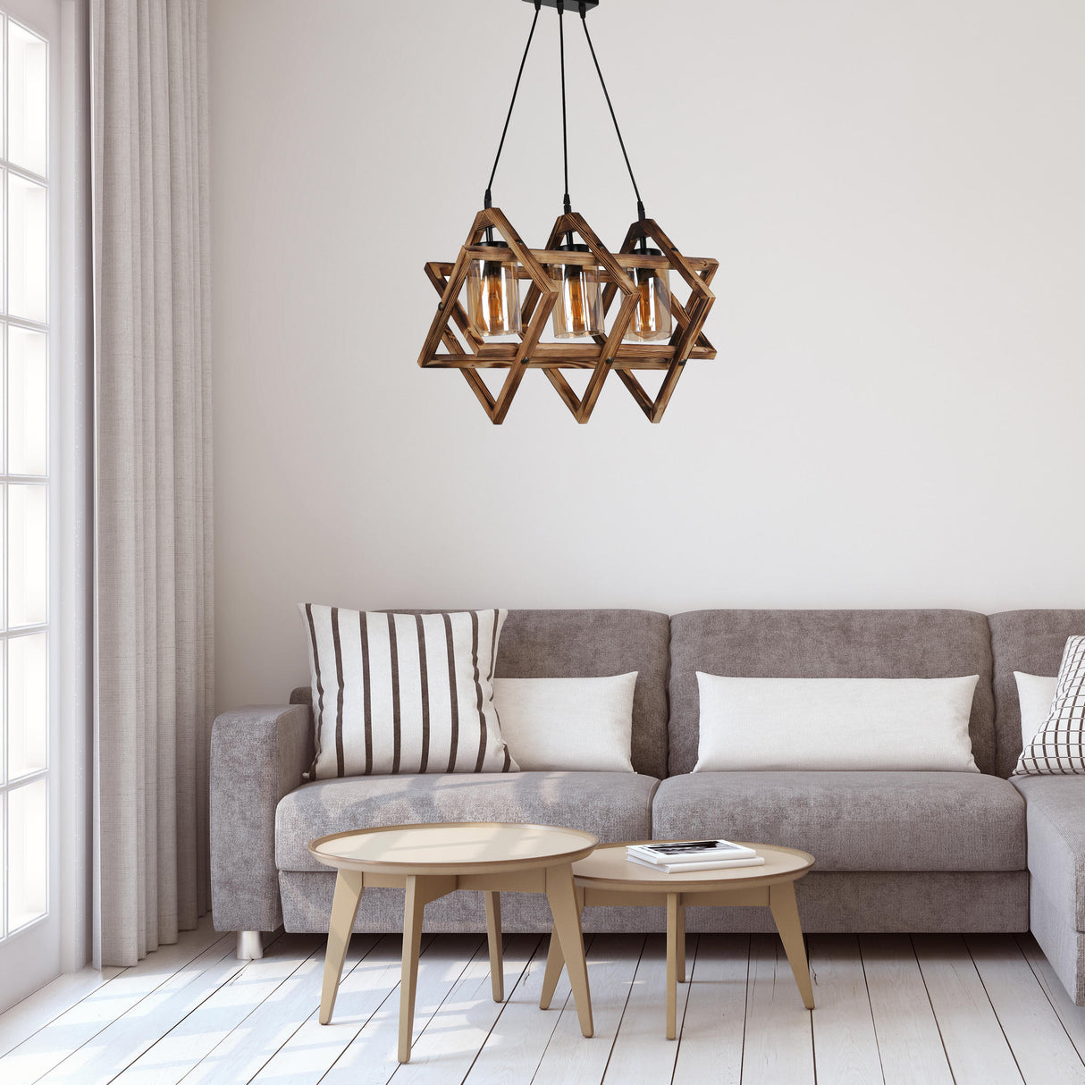 Candelabru Berlin Ahsap 3 Lue Sarkit Yanik - Maro