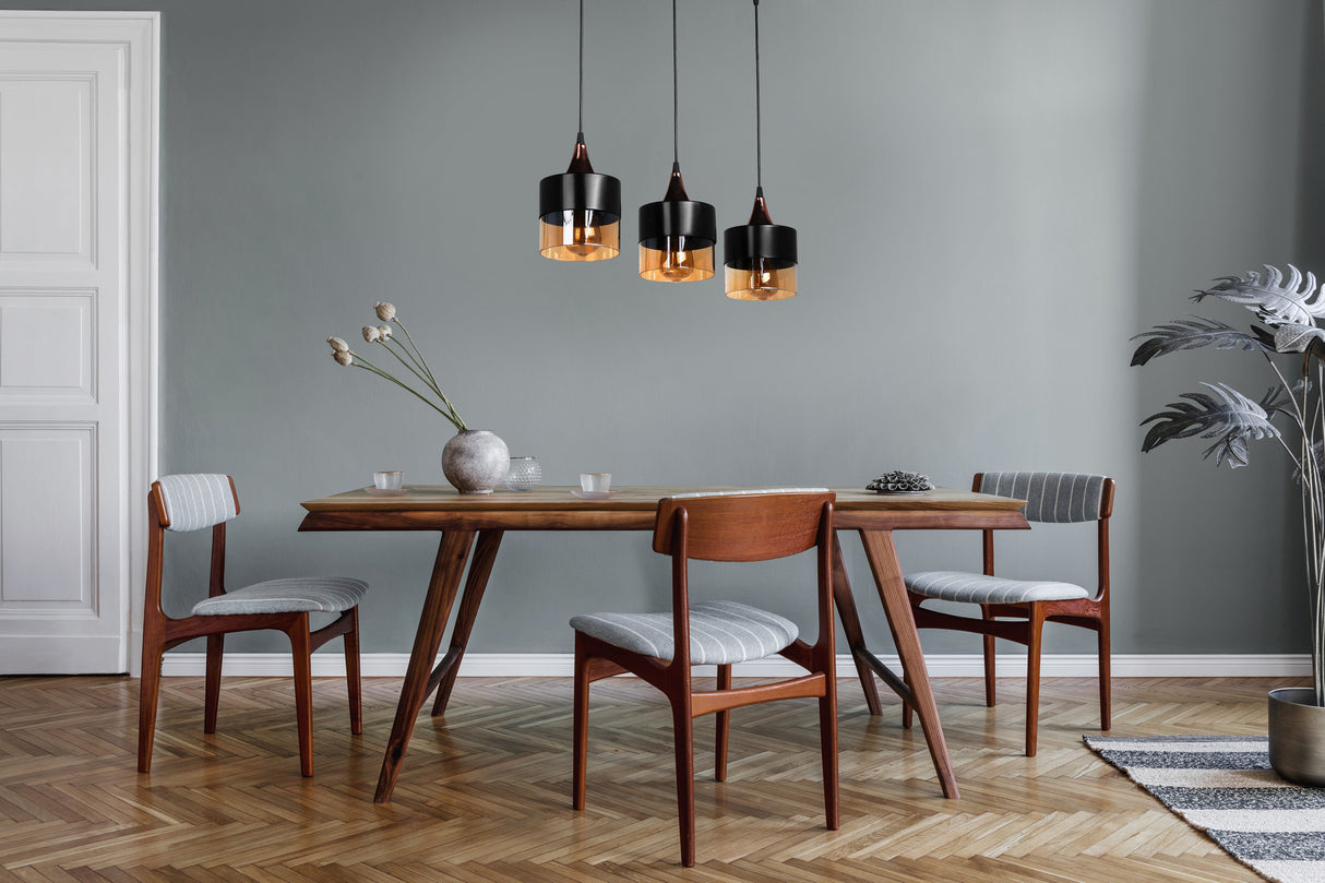 Candelabru Sahra 3 Lue Sirali Sarkit Siyah - Negru