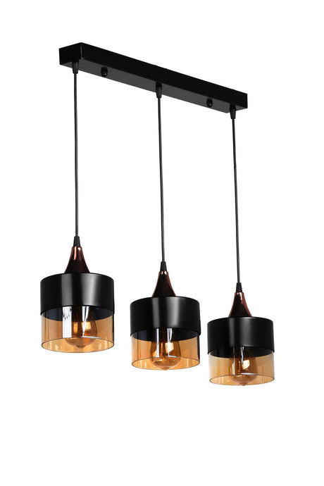 Candelabru Sahra 3 Lue Sirali Sarkit Siyah - Negru