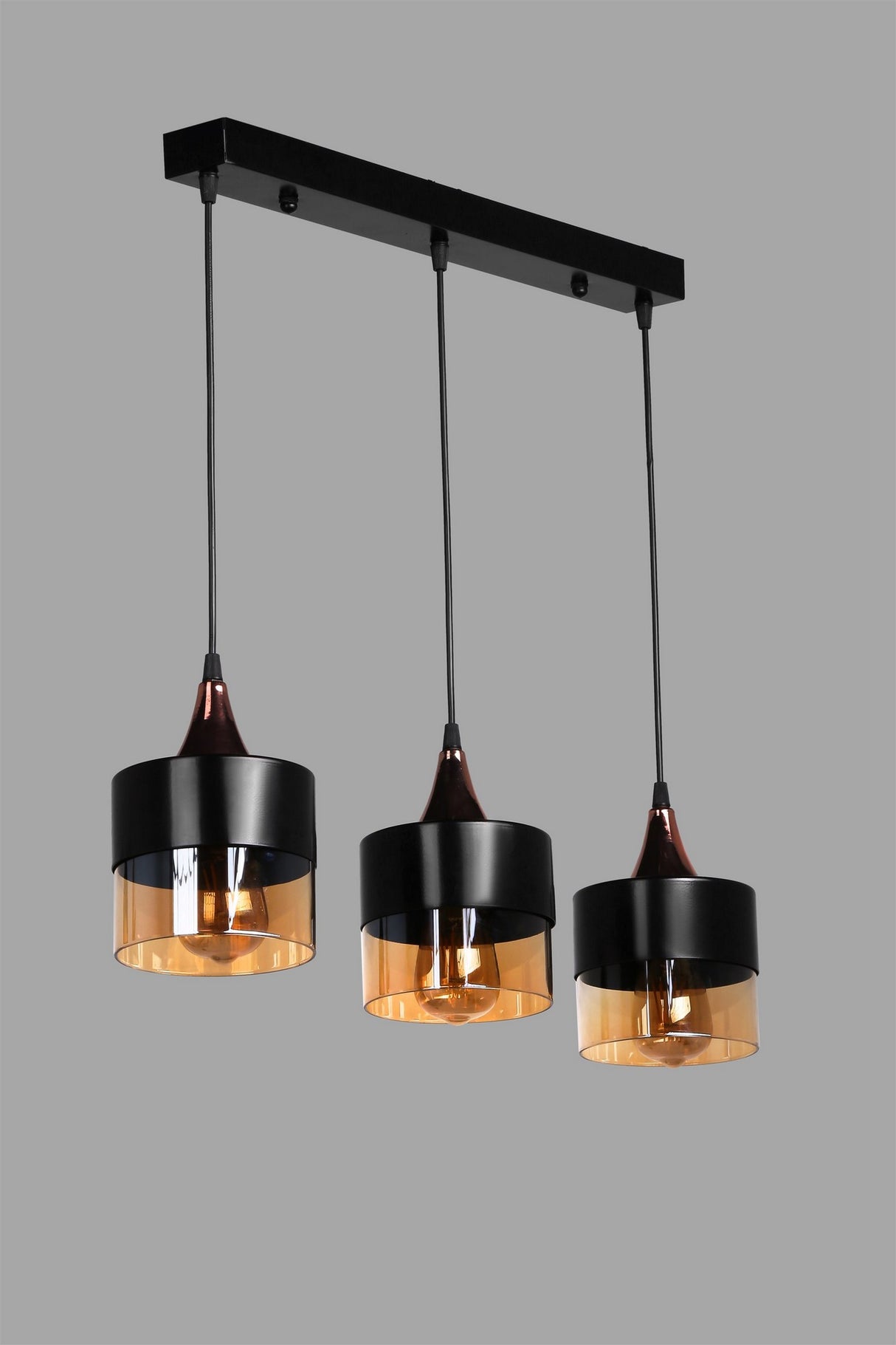 Candelabru Sahra 3 Lue Sirali Sarkit Siyah - Negru