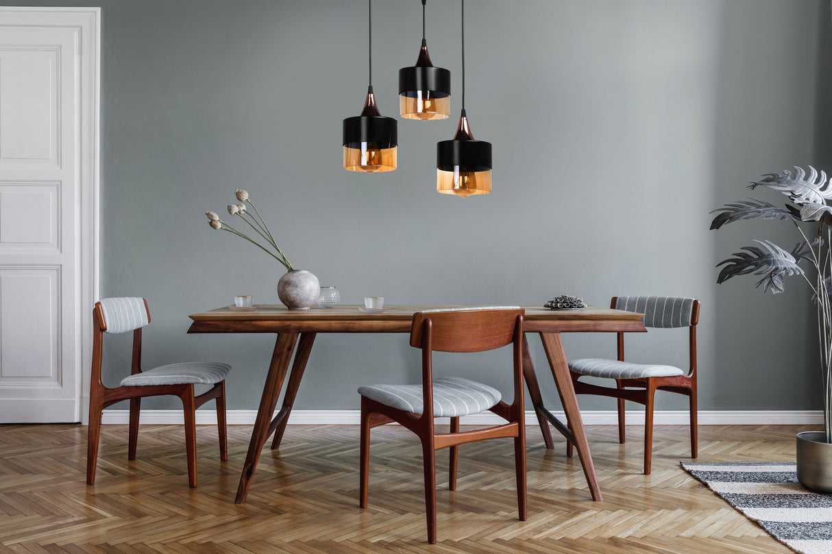 Candelabru Sahra 3 Lue Tepsili Sarkit Siyah - Negru