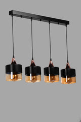 Candelabru Sahra 4 Lue Sirali Sarkit Siyah - Negru
