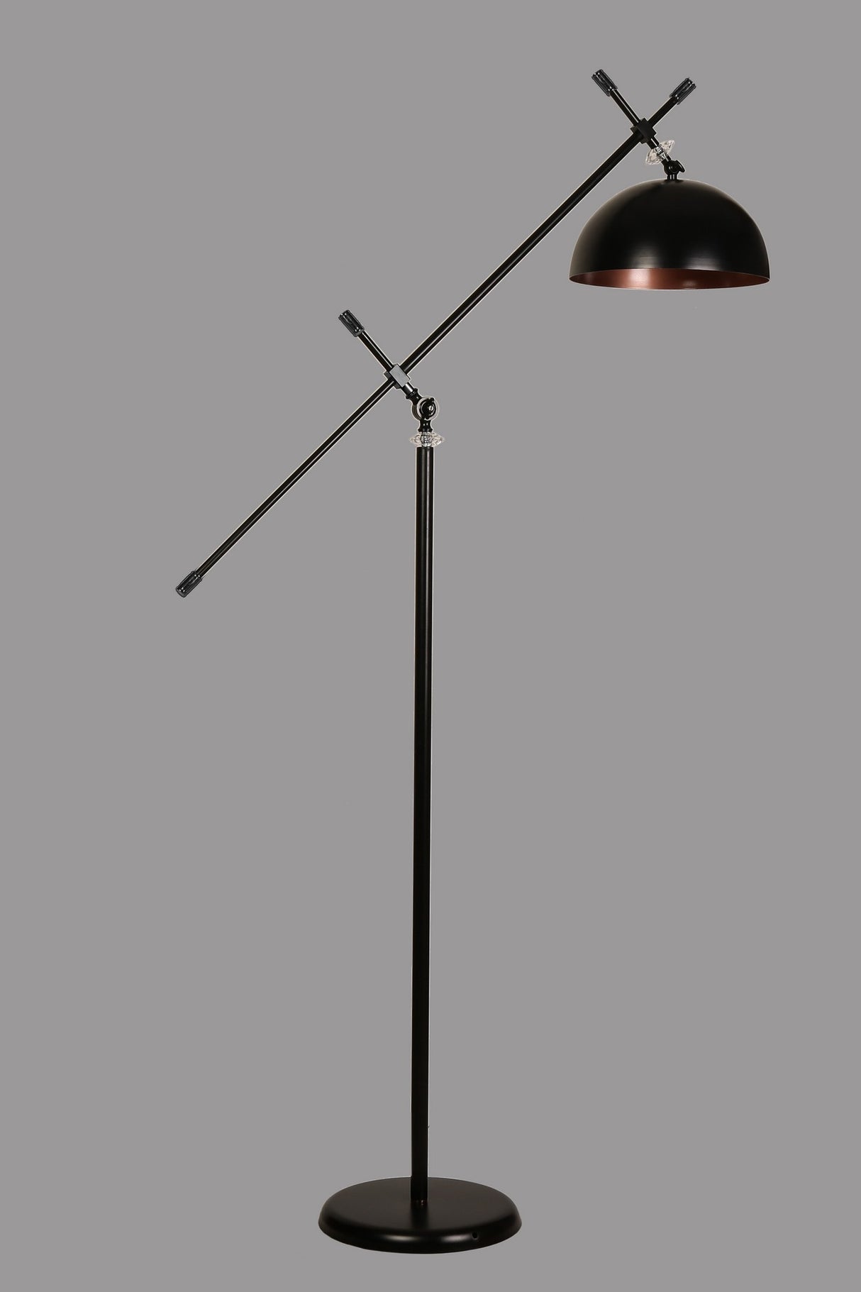 Lampadar Hans lambader siyah ayak retro 3 baslikli - Negru
