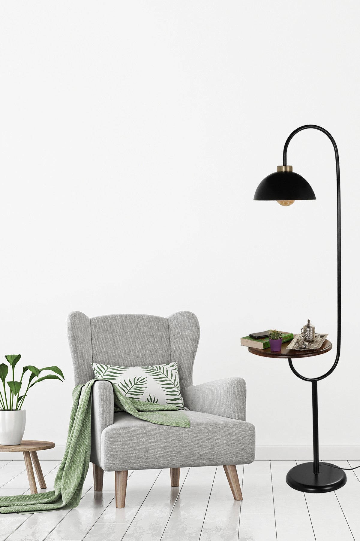 Lampadar Zuemruet siyah lambader retro 3 baslikli - Negru