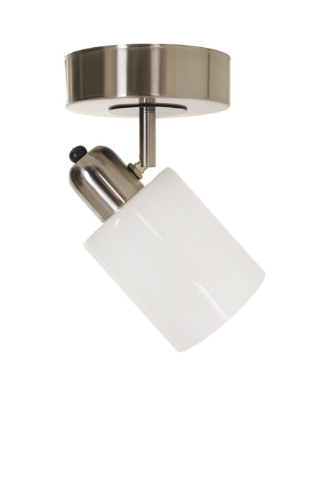 Candelabru Nomi tekli mat krom beyaz camli avize - Alb