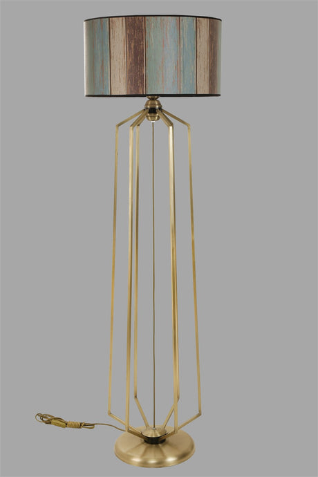 Lampadar Alba Eskitme Lambader Silindir Renkli Abajurlu - Multicolor