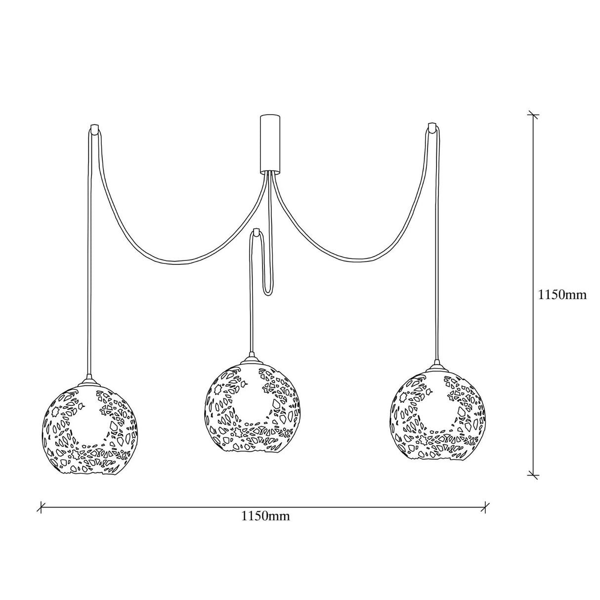 Candelabru Fellini - MR - 897 - Negru