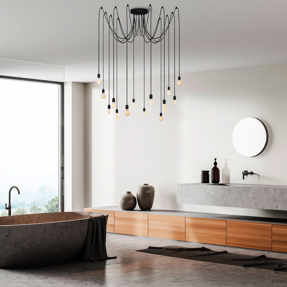 Candelabru Kabluni - MR - 931 - Negru