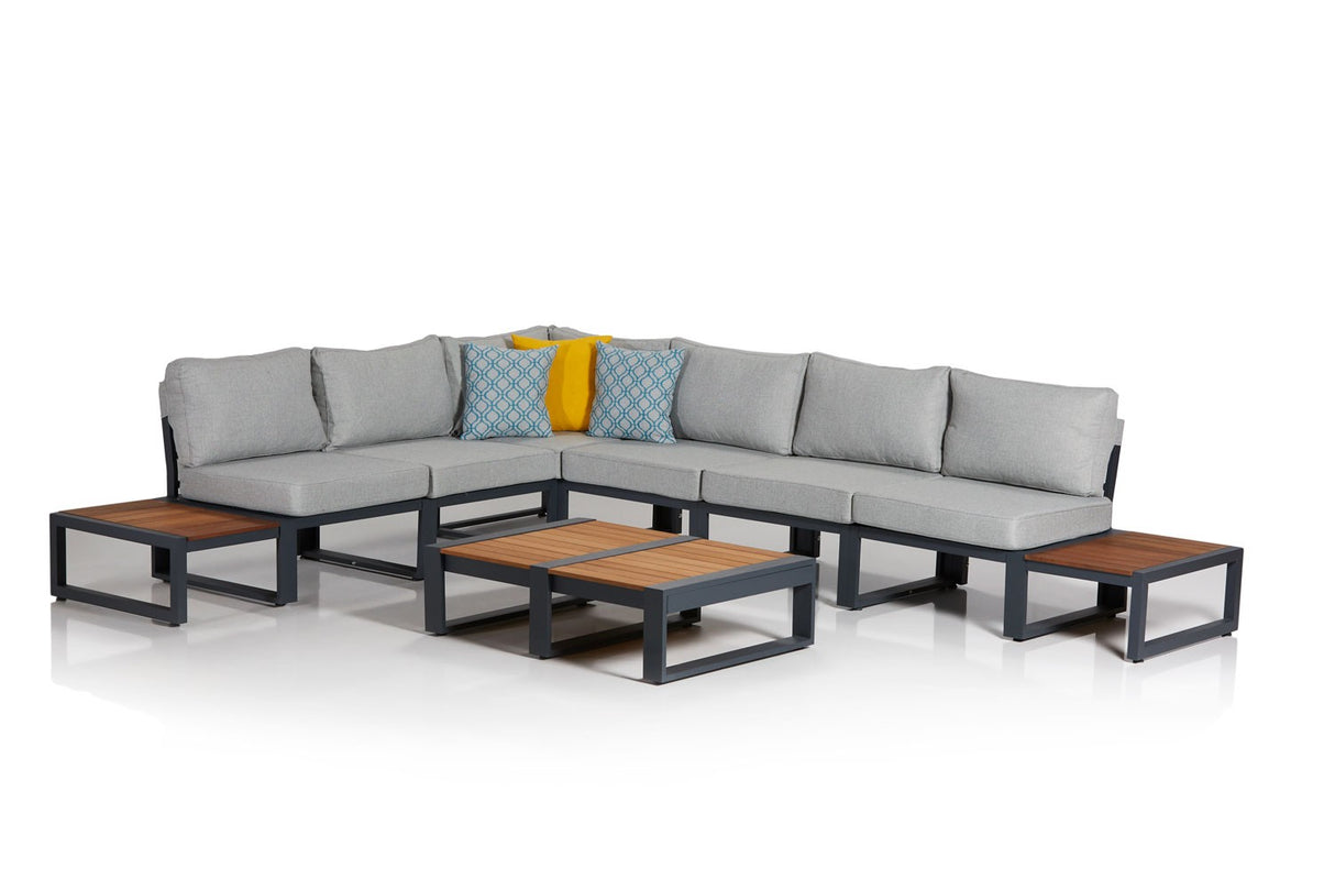 Set mobilier gradina Lapuarta 1 - Grey Black - Gri / Negru