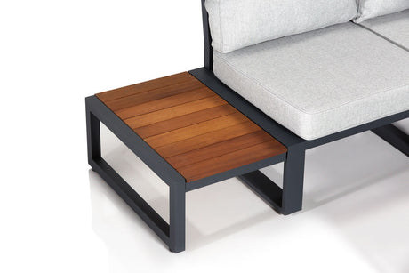 Set mobilier gradina Lapuarta 1 - Grey Black - Gri / Negru
