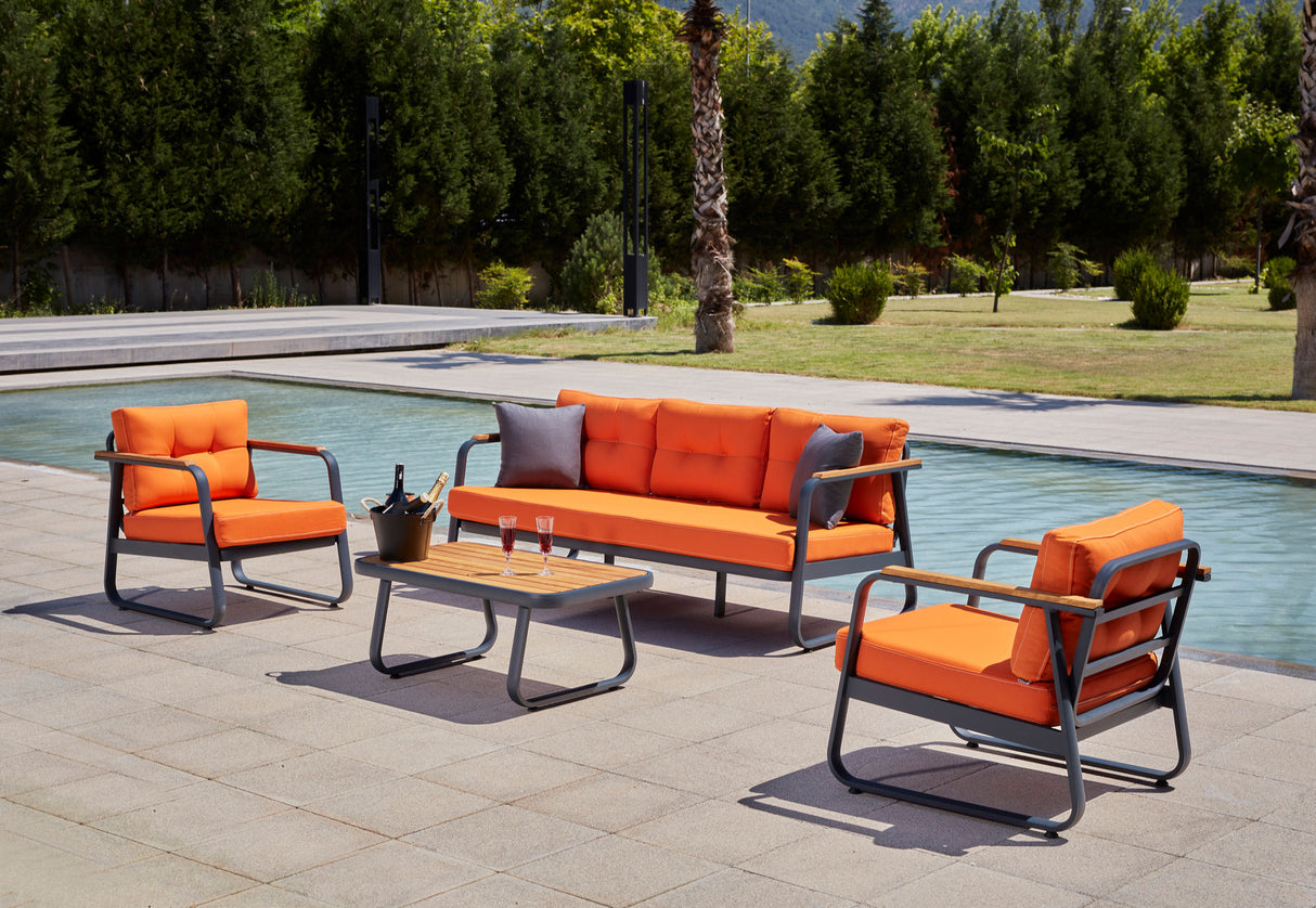 Set mobilier gradina Rio - Orange - Portocaliu