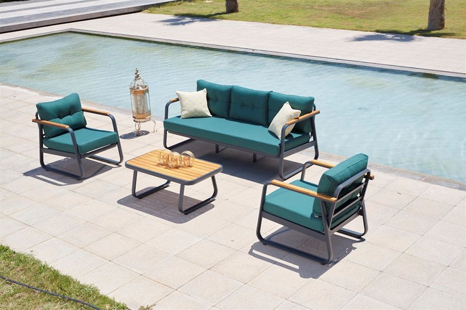Set mobilier gradina Rio - Petrol Blue - Albastru