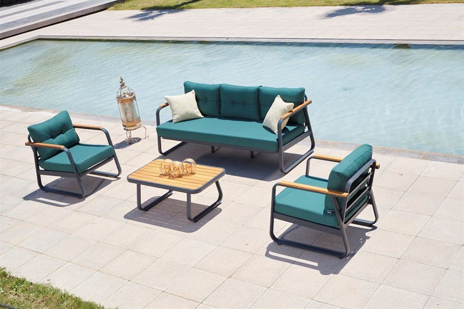 Set mobilier gradina Rio - Petrol Blue - Albastru