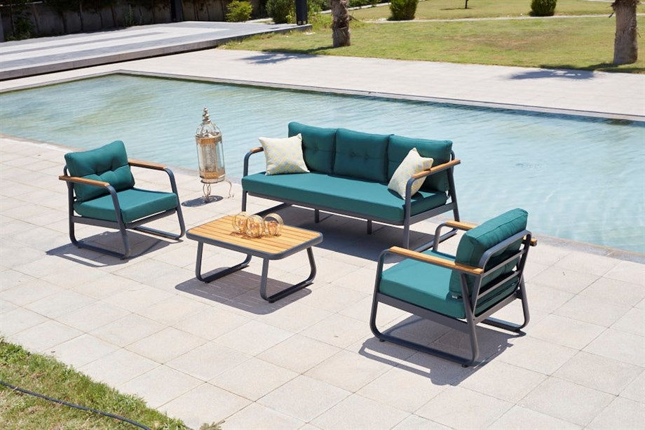 Set mobilier gradina Rio - Petrol Blue - Albastru