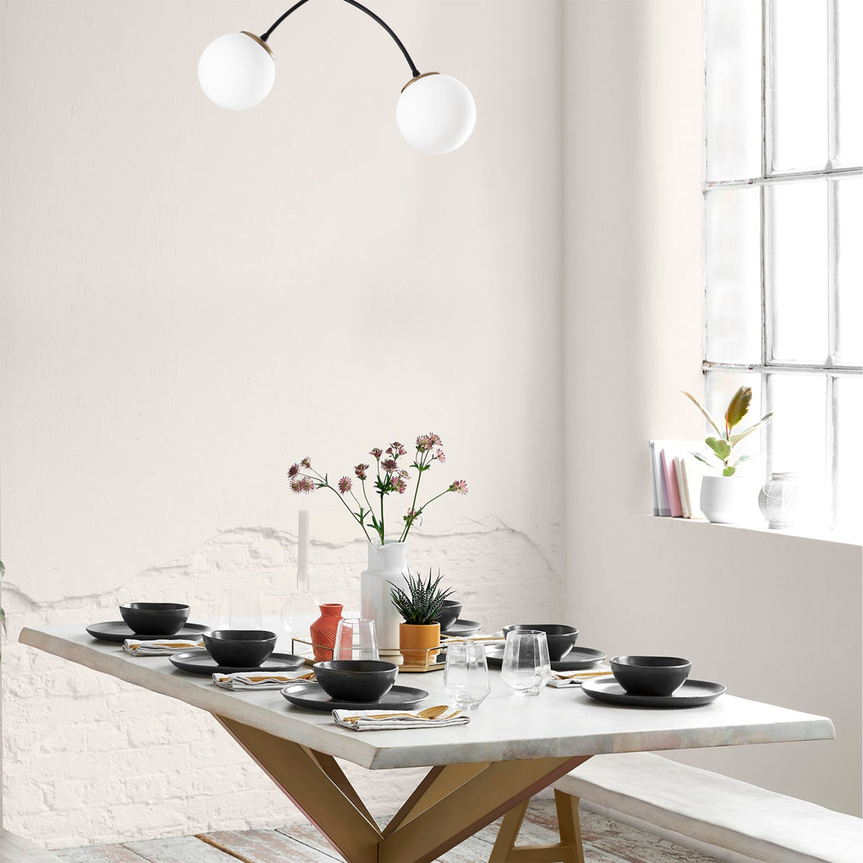 Candelabru Kromozom - 1001 - Alb / Negru