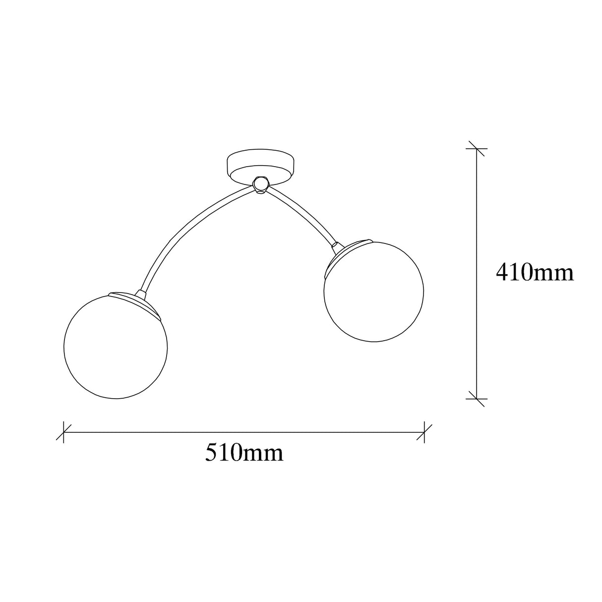 Candelabru Kromozom - 1001 - Alb / Negru
