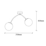 Candelabru Kromozom - 1001 - Alb / Negru