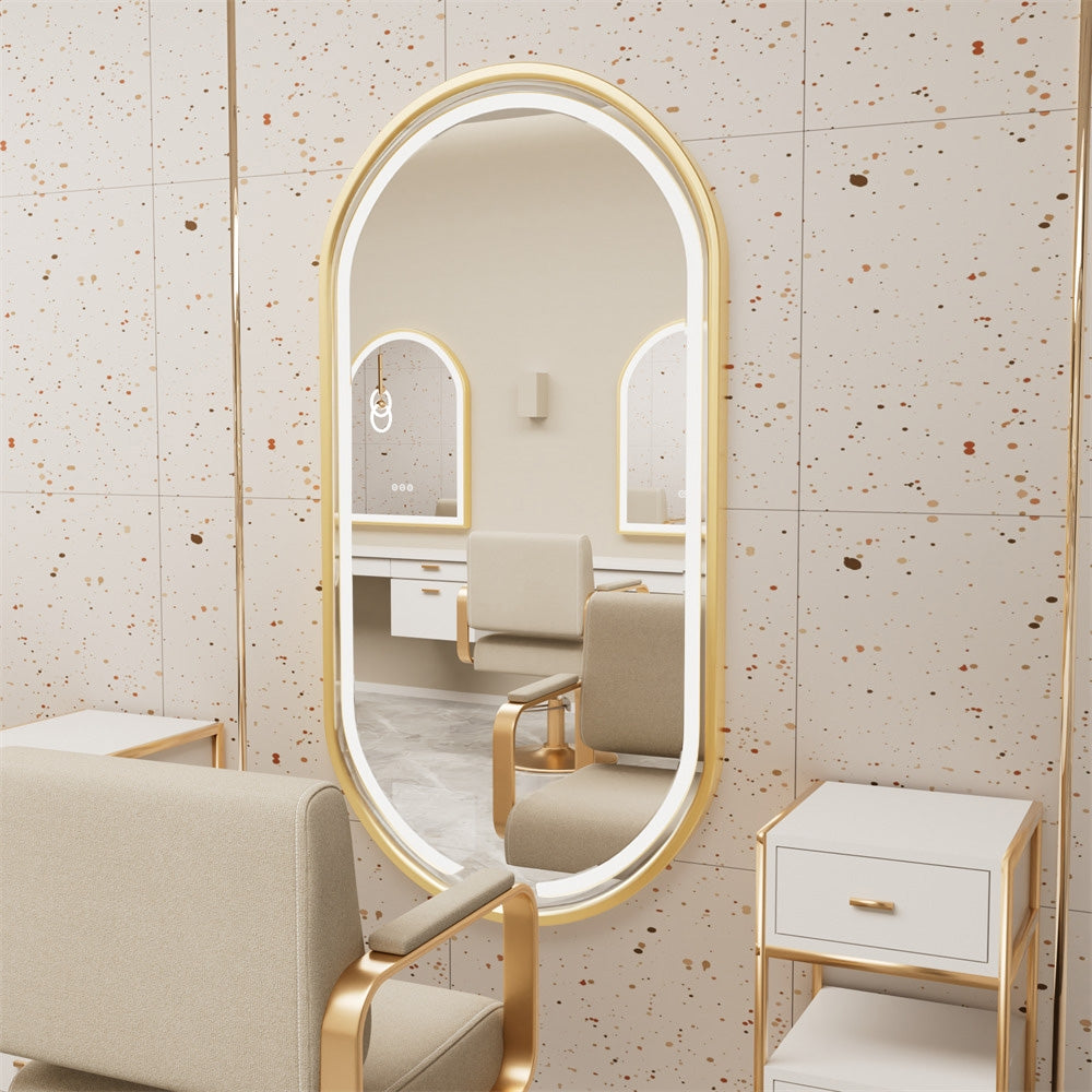 Oglinda LED OLL 60x90 cm Brush Gold