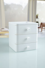 Organizator machiaje OMS-001-B-3 - Alb
