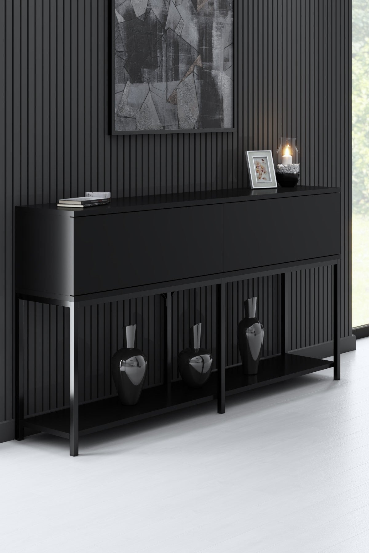 Set mobilier living Lord - Black - Negru