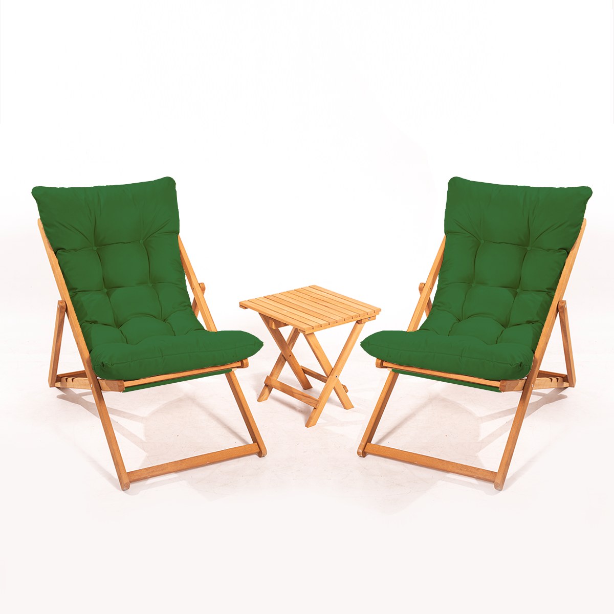 Set mobilier gradina My005 - Green - Verde / Natural