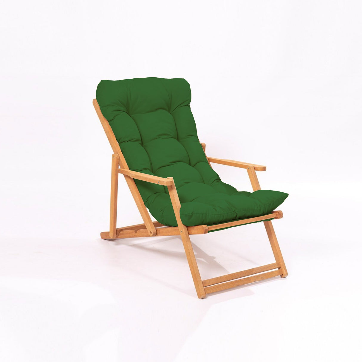 Scaun de gradina My008 - Green - Verde / Natural