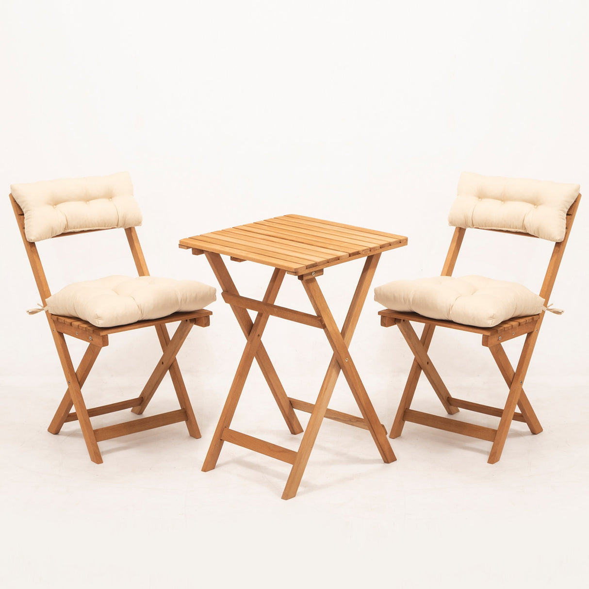 Set mobilier gradina My001A - Natural / Crem