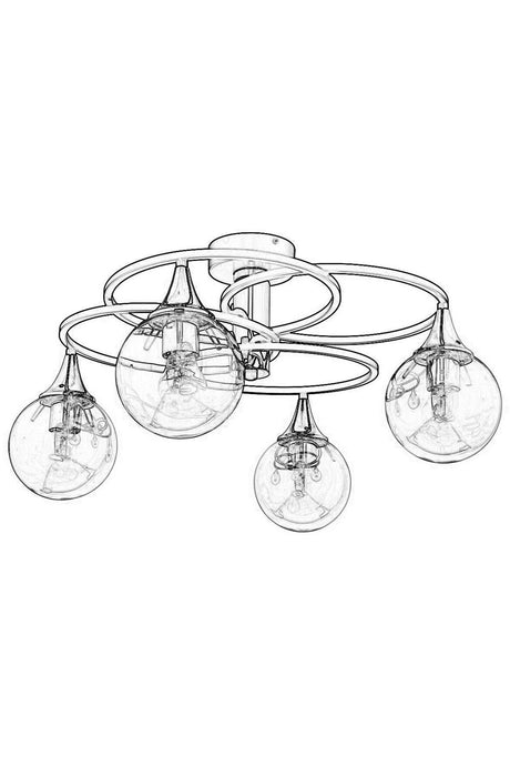 Candelabru AR-1661-4BSY - Negru / Bronz