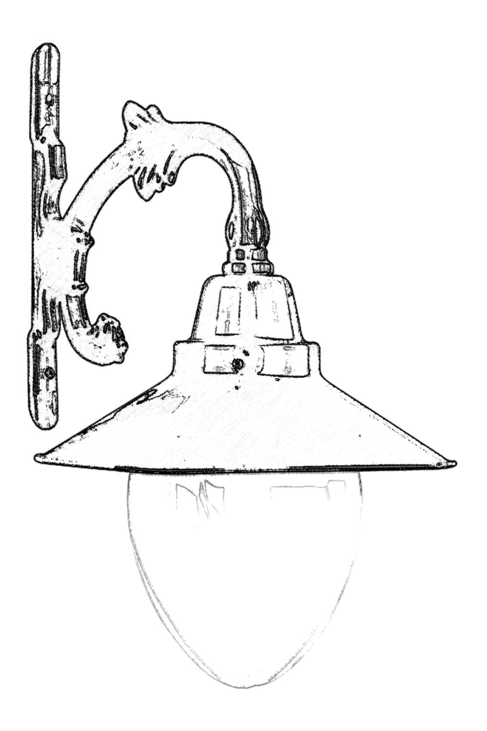 Lampa exterior BAP-68204-BSY-M2 - Negru / Alb