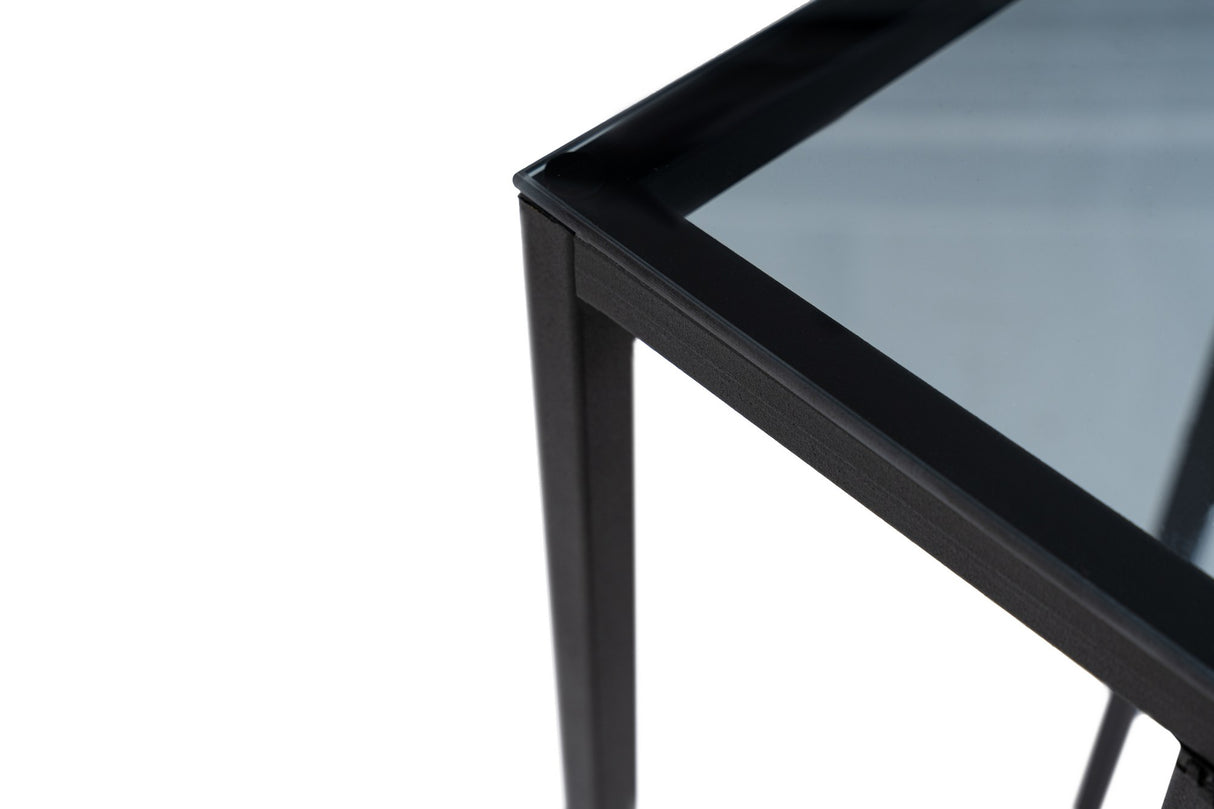 Noptiera Alaska C - Smoked Glass - Negru
