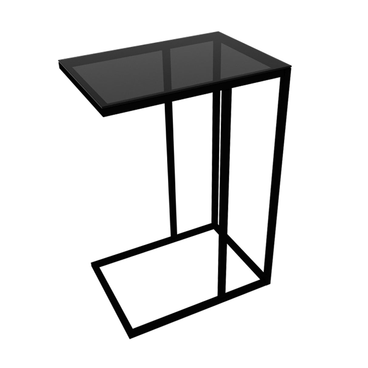 Noptiera Alaska C - Smoked Glass - Negru