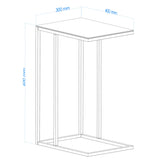 Noptiera Alaska C - Smoked Glass - Negru