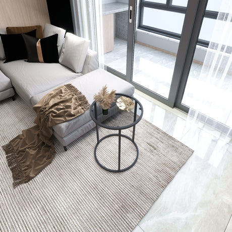 Noptiera Alya Tekli - Black Glass - Negru