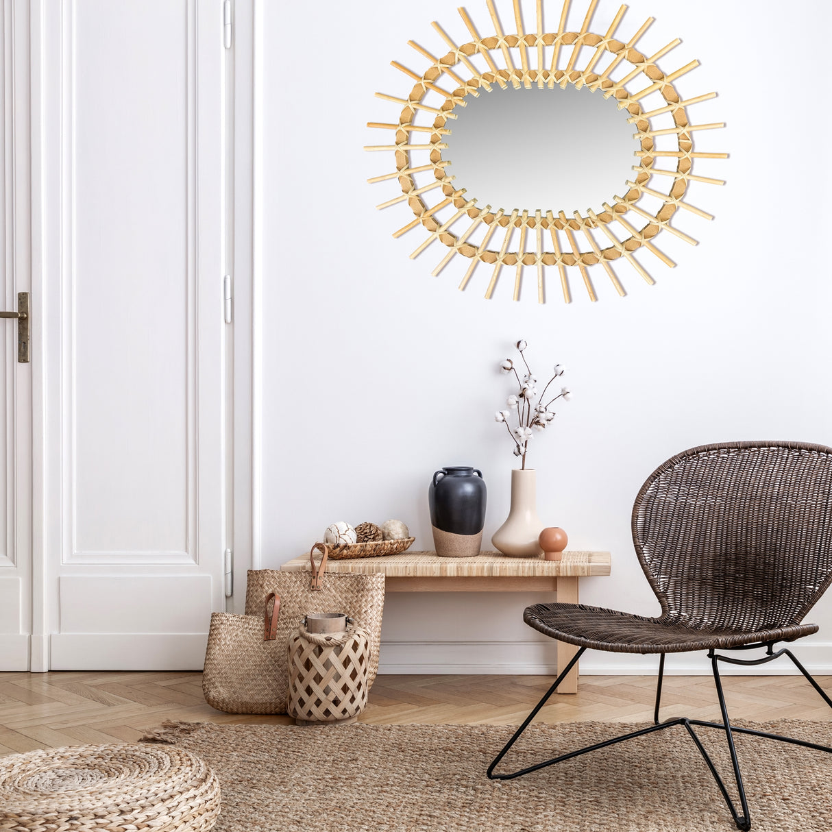 Oglinda perete Boho 57CM QDJ5749
