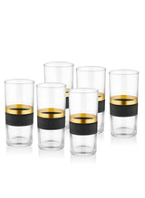 Set pahare GLW0008 - Negru / Auriu