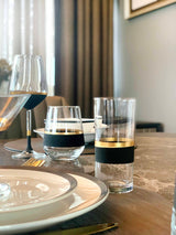 Set pahare GLW0008 - Negru / Auriu