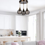 Candelabru Eda 3Lue Sarkit Eskitme Yildiz - Auriu / Negru