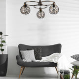 Candelabru Olimpiyat 3Lue Avize Eskitme Yildiz - Auriu / Negru