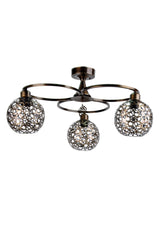 Candelabru Olimpiyat 3Lue Avize Eskitme Yildiz - Auriu / Negru