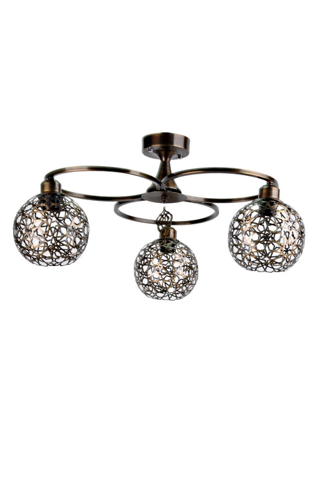Candelabru Olimpiyat 3Lue Avize Eskitme Yildiz - Auriu / Negru